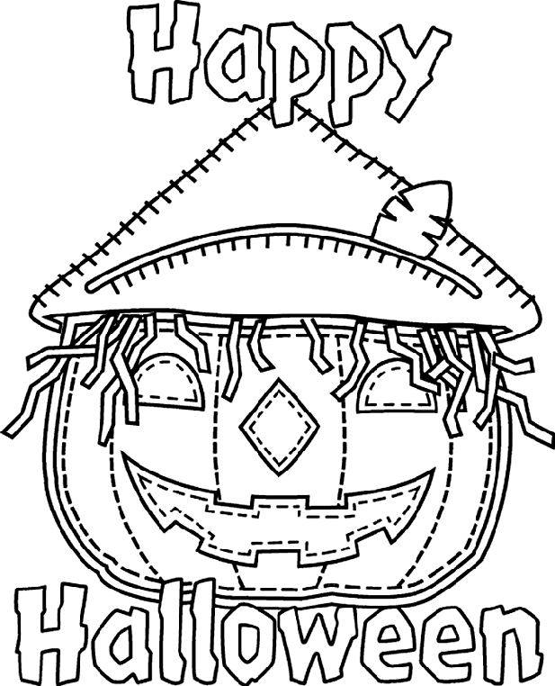 Halloween Jack o' Lantern Coloring Page